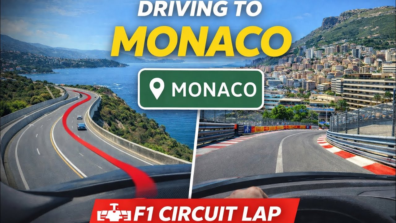Cannes to Monaco Drive 🇫🇷🇲🇨 | A8 Highway & F1 Circuit Lap #drive #cannes #monaco 