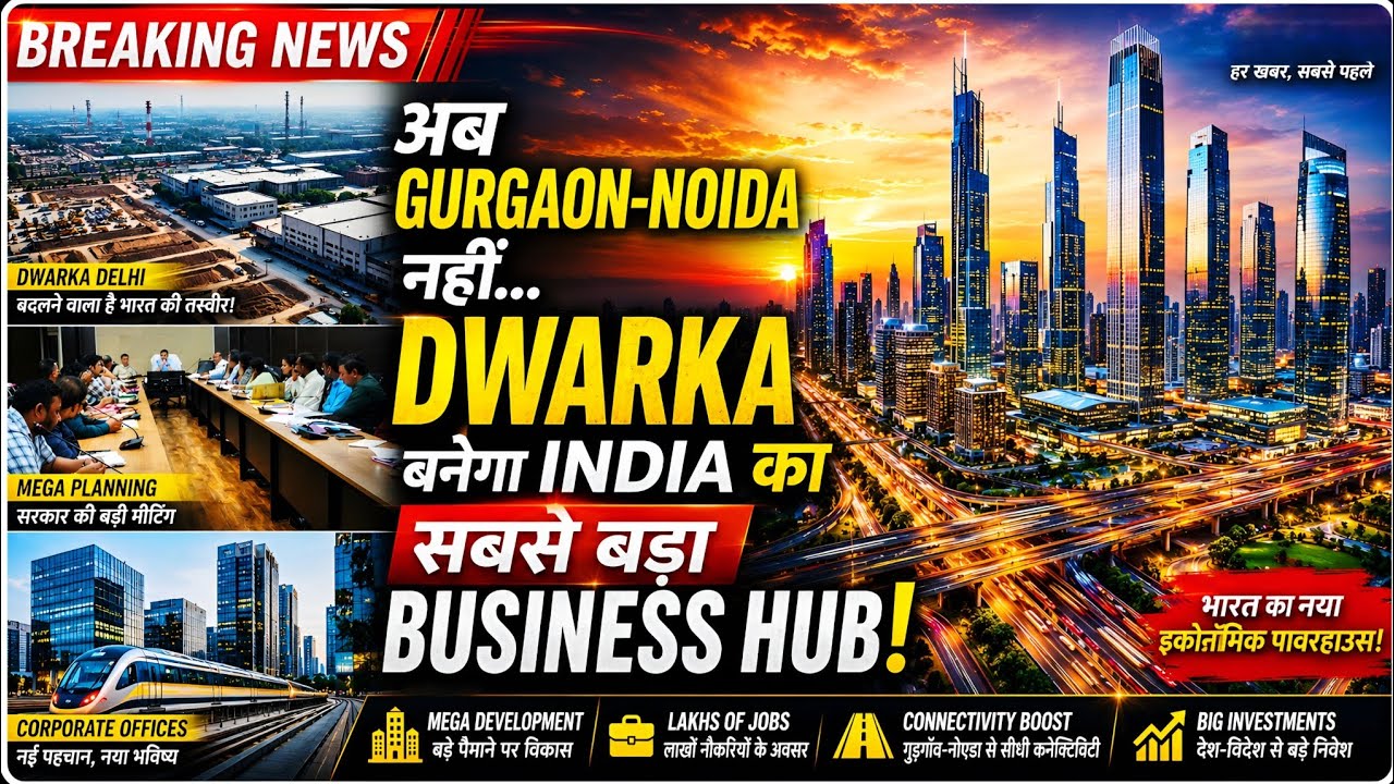 🚨 Gurgaon-Noida की छुट्टी? अब DWARKA बनेगा India का सबसे बड़ा Business Hub! | Delhi Mega Project