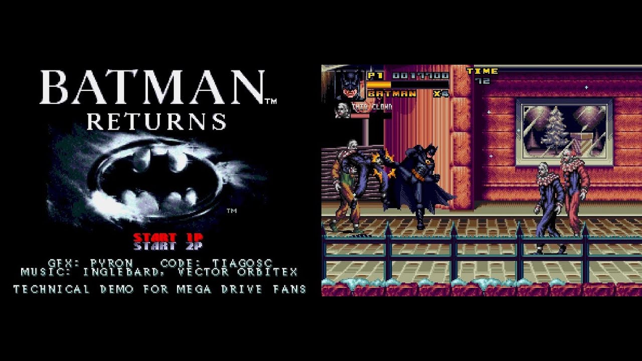 Batman Returns MD (Port) - Gameplay (Tech Demo)