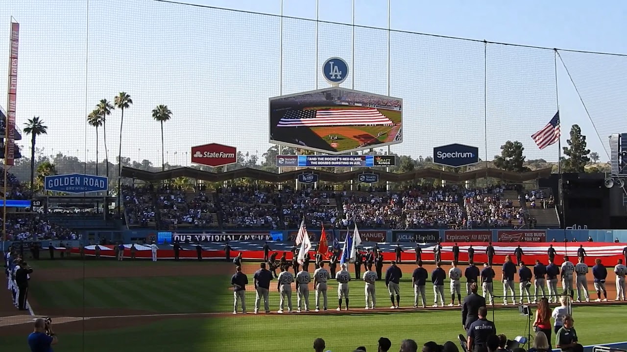 National Anthem at Dodger Stadium July 4 2019