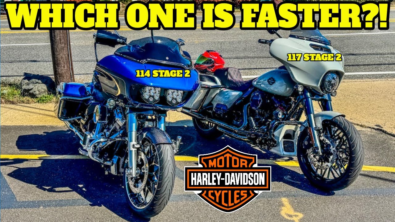 HARLEY ROAD GLIDE 114 STAGE 2 против HARLEY CVO STREET GLIDE 117 STAGE 2 | КТО ИЗ НИХ БЫСТРЕЕ?!