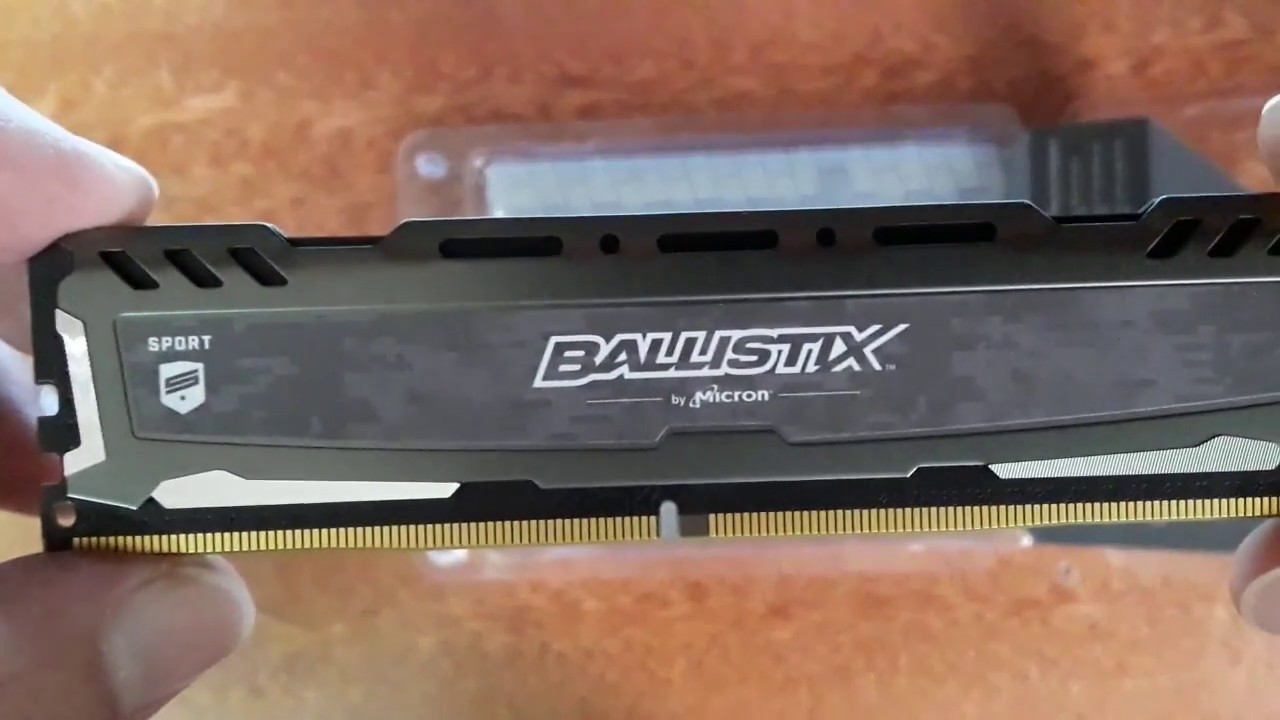 CRUCIAL BALLISTIX SPORT LT GRAY 8GB KIT DDR4-2400  -  UNBOXING