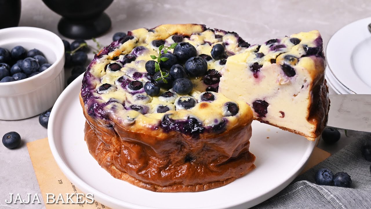 Easy Blueberry Yogurt Cake With 5 Ingredients Only (Gluten-Free, No Butter or Oil) | Jaja Bakes
