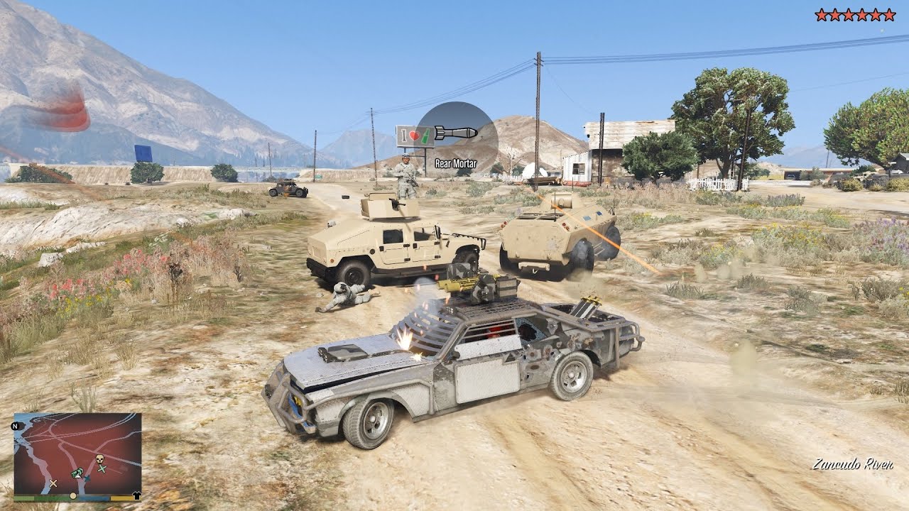 GTA V Weaponized Tampa Rampage + 10 Star Escape [R.D.E. 4.0.4]