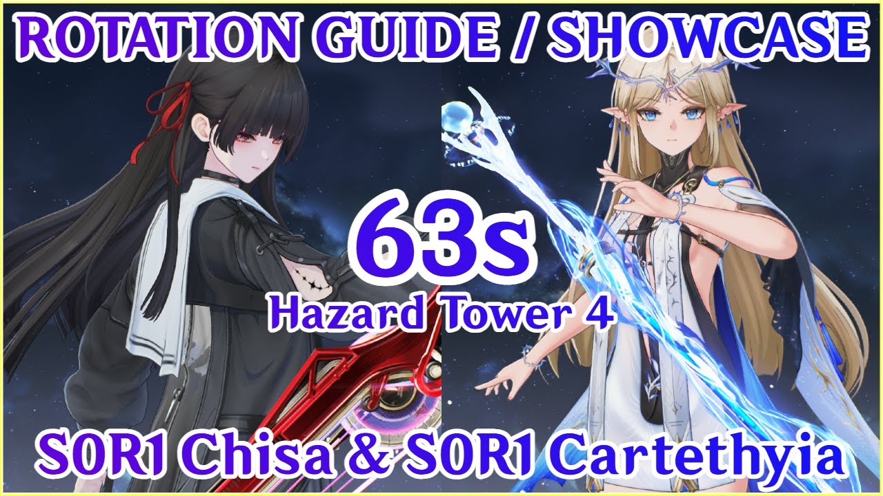 63s Hazard Tower 4! S0R1 Chisa x Cartethyia Rotation Guide & Showcase | Wuthering Waves 2.8