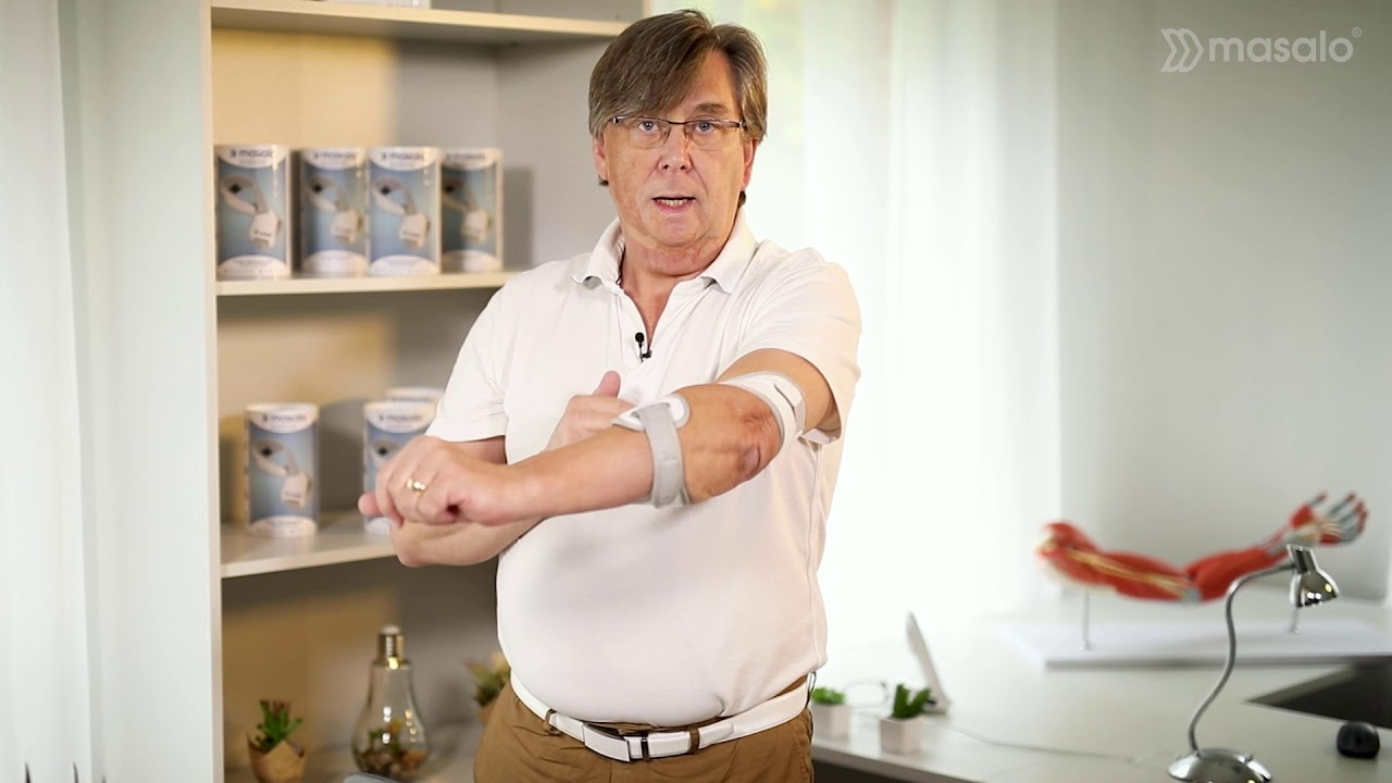 masalo.co.uk I How to use the Masalo Cuff MED against tennis elbow, golfer's elbow (epicondylitis)
