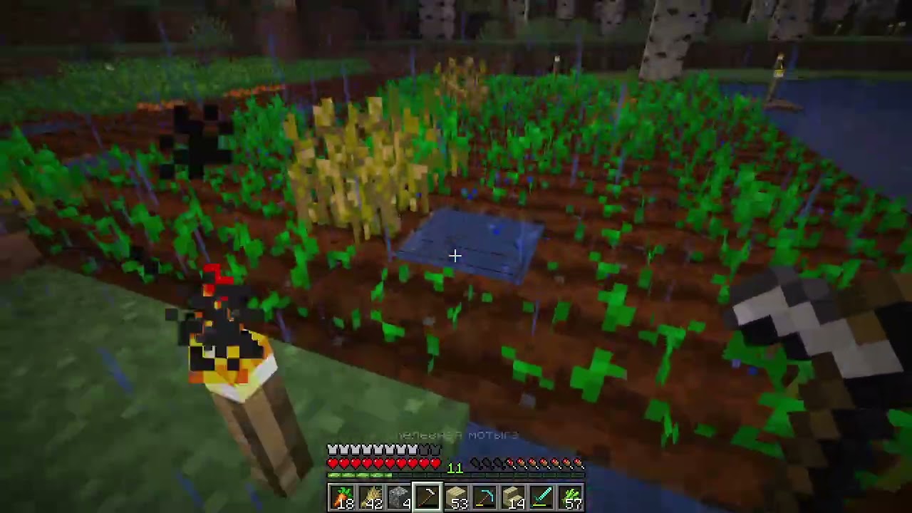 Minecraft ЧАСТЬ 14 СДЕЛАЛ КРЫШУ НА ФЕРМЕ