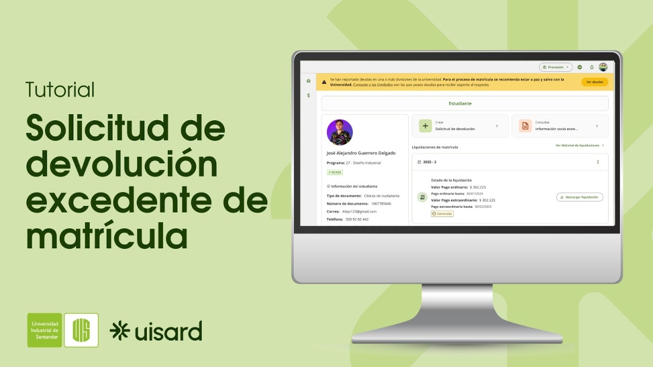 Devolución excedente de matricula