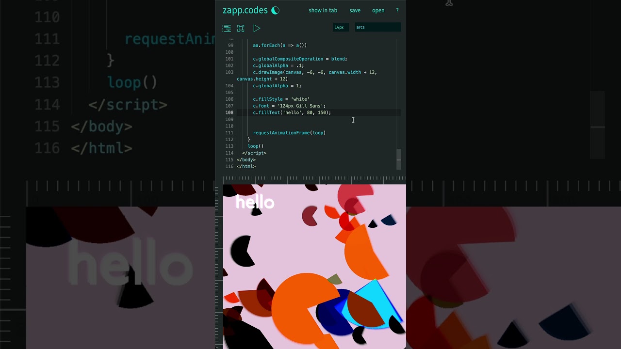 muddyarcs - canvas javascript - creative coding