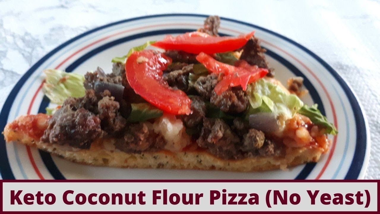 Quick Keto Coconut Flour Pizza (Gluten Free and No Yeast)