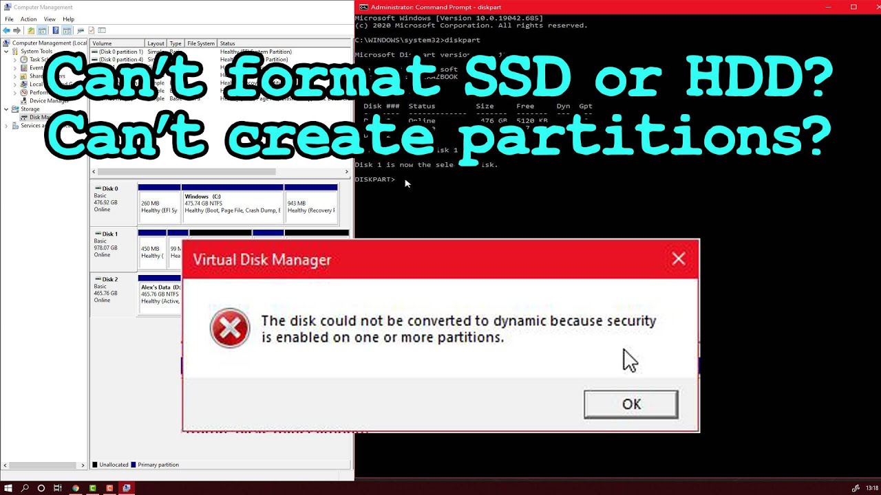 Ошибка форматирования SSD или HDD? Простой способ отформатировать диски. Программное обеспечение ...