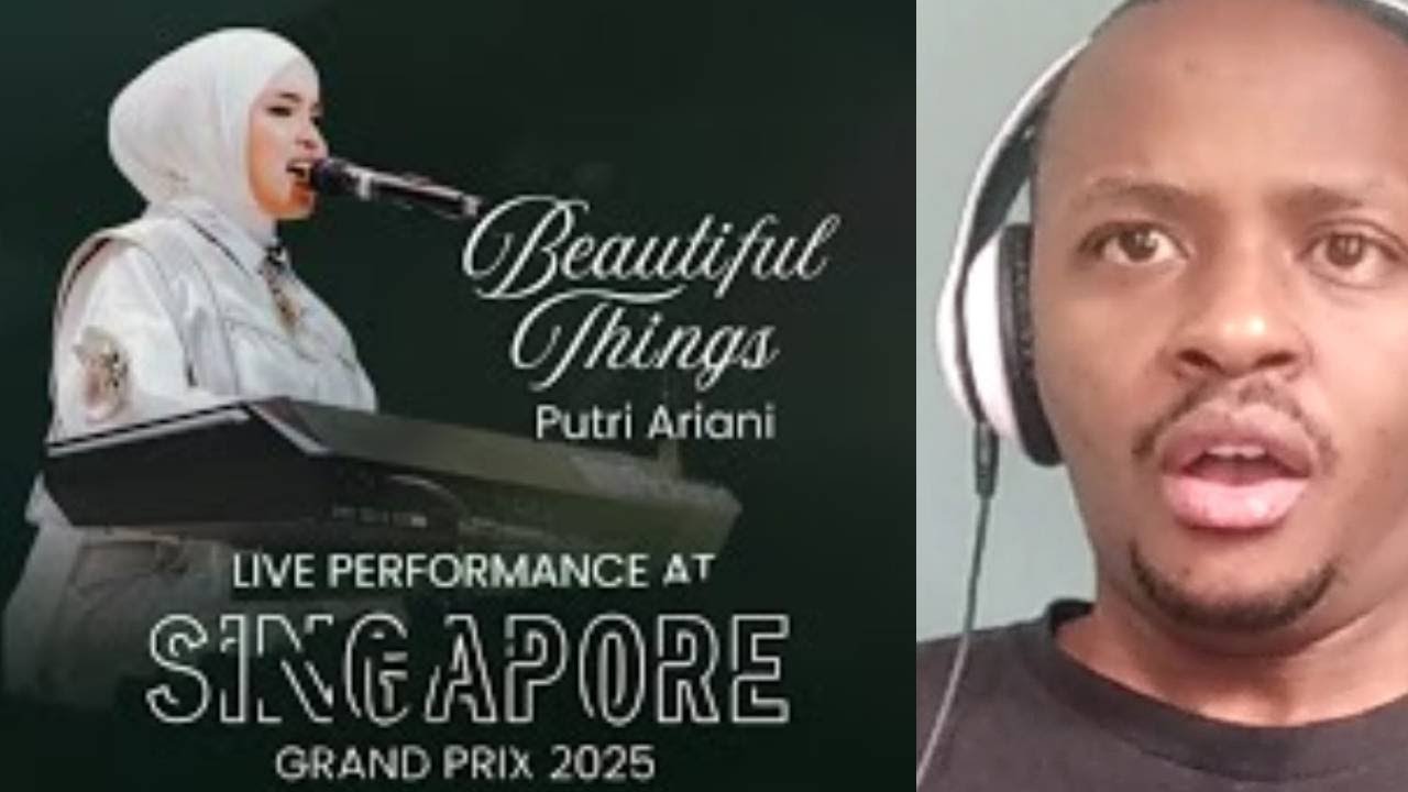 ПУТРИ АРИАНИ РЕАКЦИЯ | Обложка Beautiful Things PUTRI ARIANI (ЖИВОЕ ИСПОЛНЕНИЕ F1 В СИНГАПУРЕ)