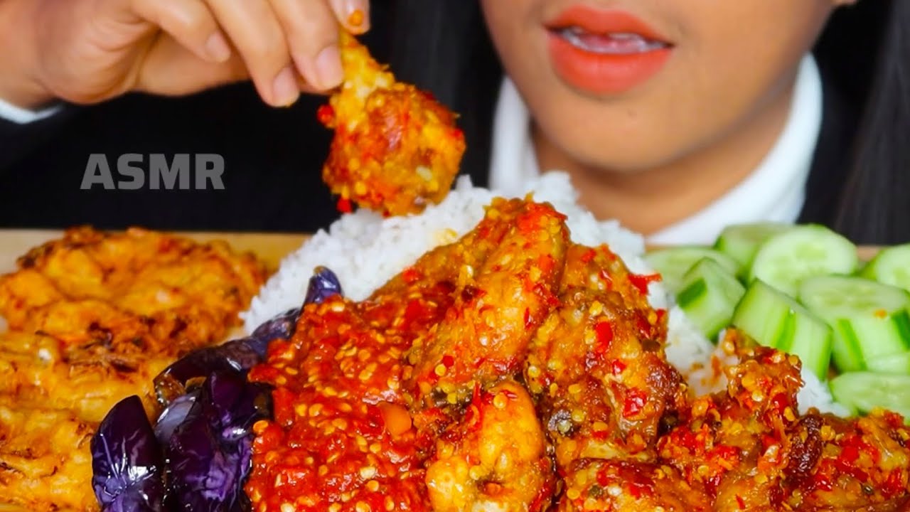 ASMR AYAM GORENG SAMBAL ||MUKBANG SPICY EATING #ASMR #asmrsounds #asmrvideo 