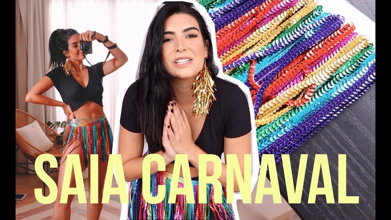 DIY: Saia de Lantejoulas para CARNAVAL | #Fácil