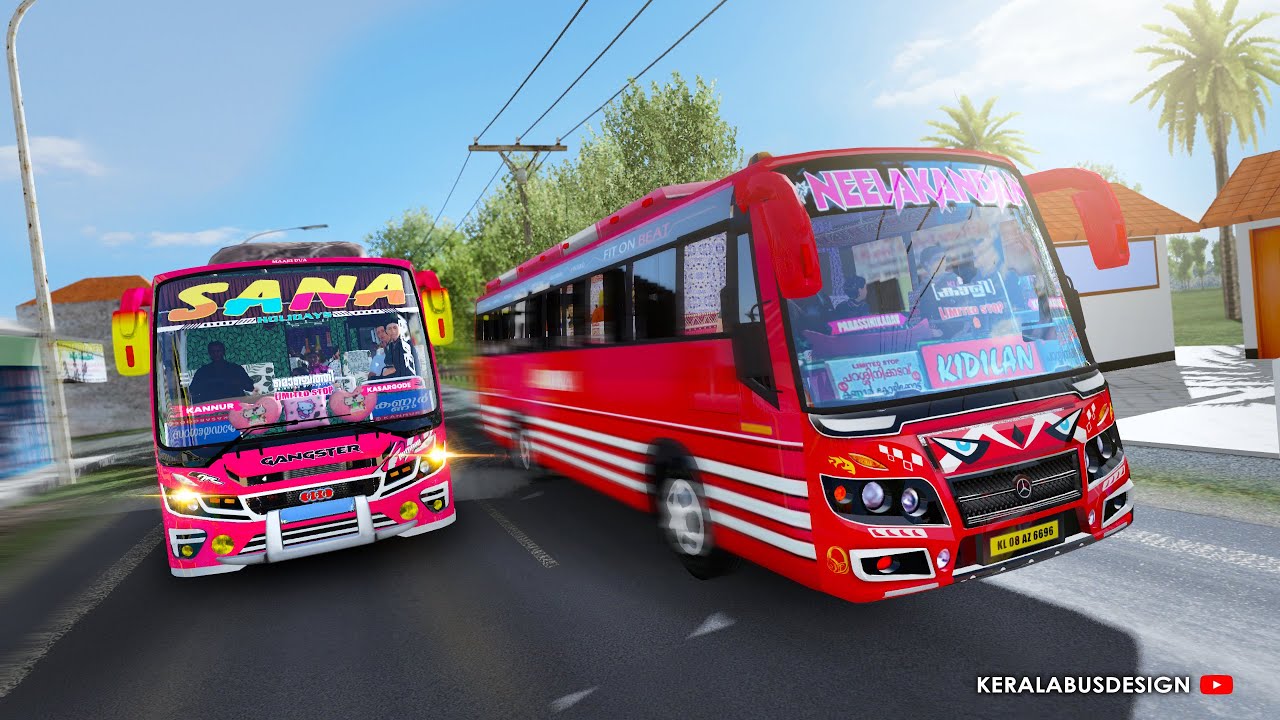 Thrilling Bus Chasing in Game 🔴| Musical Airhorns & Without Songs #ets2 #gameplay