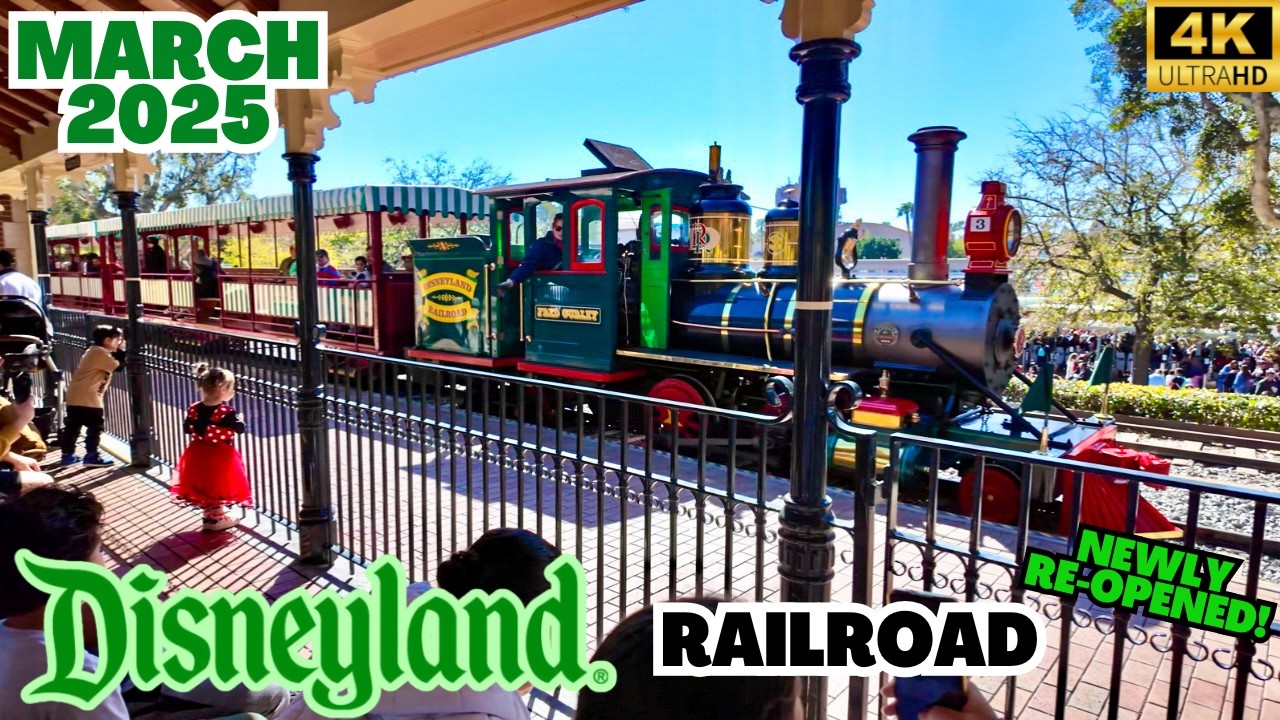 NEWLY RE-OPENED Disneyland Railroad- Complete Trip Around Disneyland!