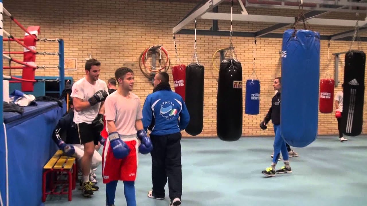 Allenamenti della nazionale di boxe al centro federale di Assisi