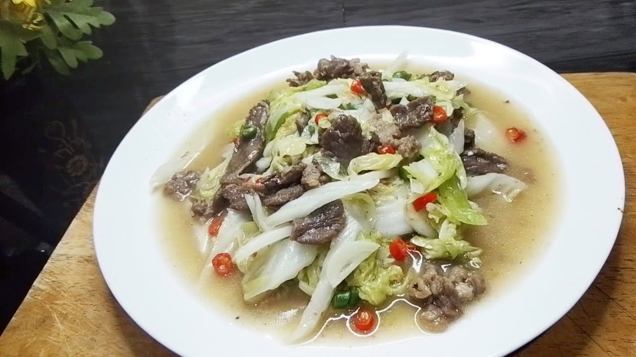 Cara masak Sawi Putih Tumis Daging Sapi
