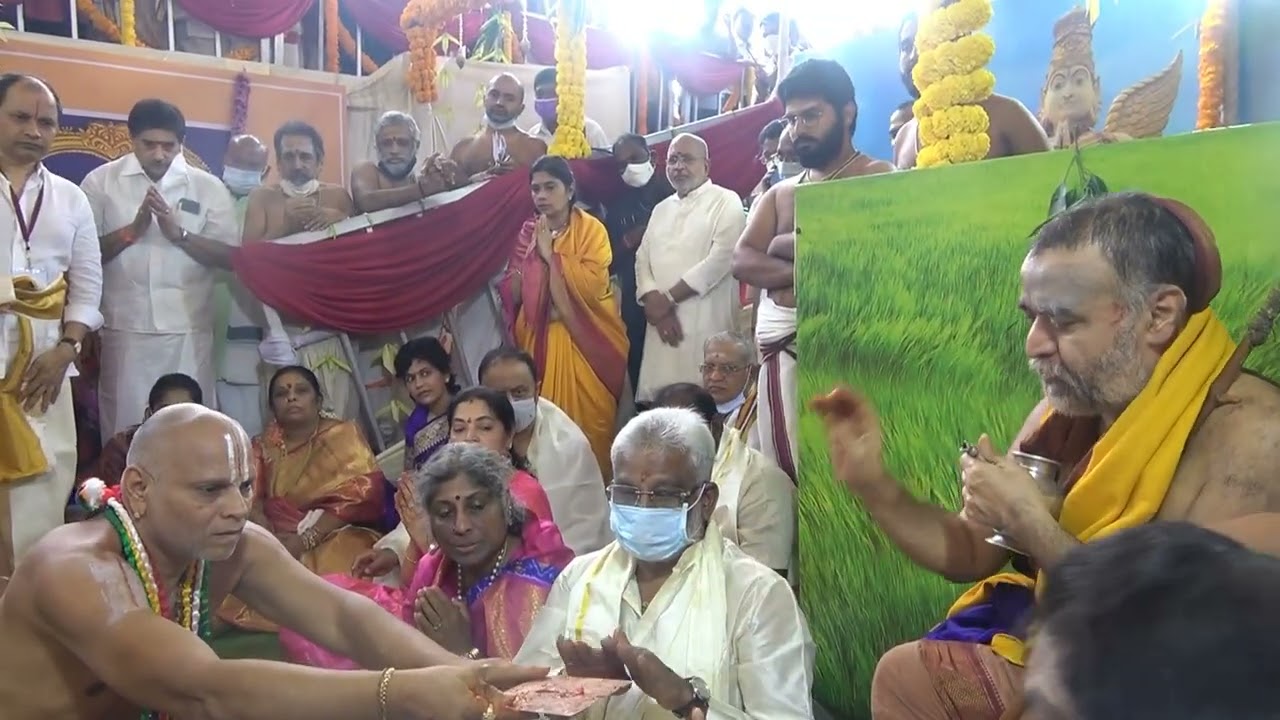 Bhumi Puja for TTD Padmavati Ammavari Alayam & Gudiki Okka Gomatha by Kanchi Shankaracharya Swamiji