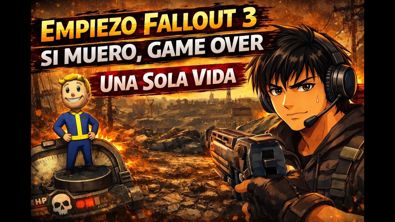 Empiezo Fallout 3 con Una Sola Vida | Si Muero, Game Over