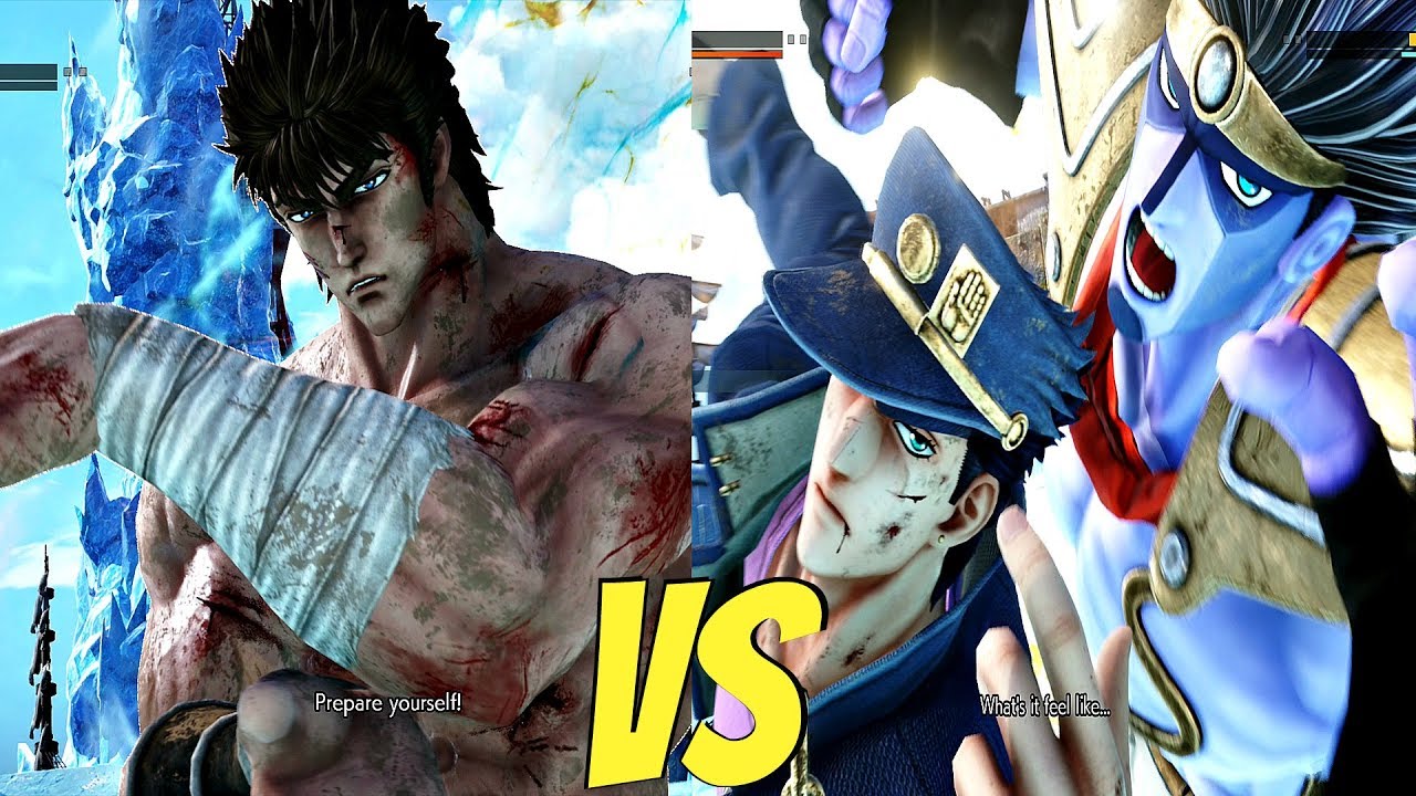 JUMP FORCE - Kenshiro vs Jotaro 1vs1 Gameplay Kings of FISTS Battle (PS4 Pro)