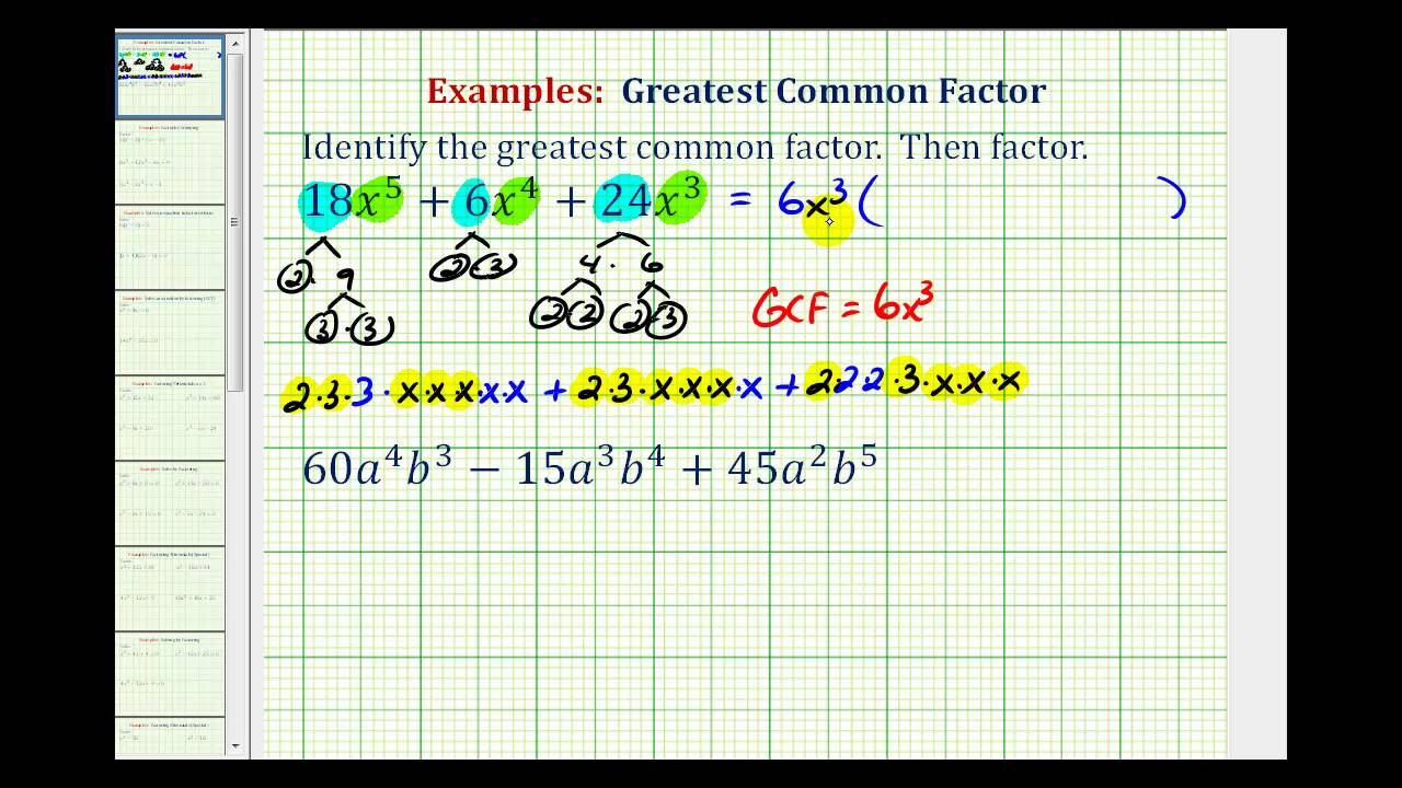 Ex 2:  Identify GCF and Factor a Trinomial