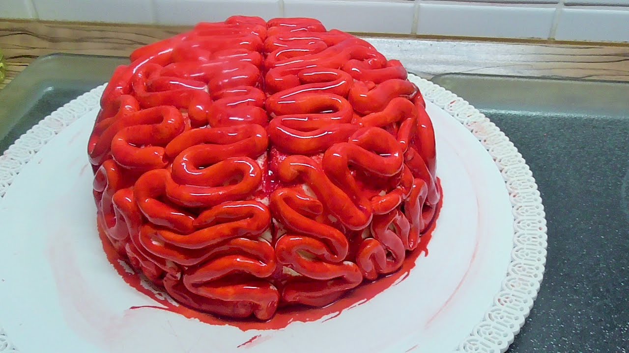 Brain Cake Hirn Kuchen Halloween