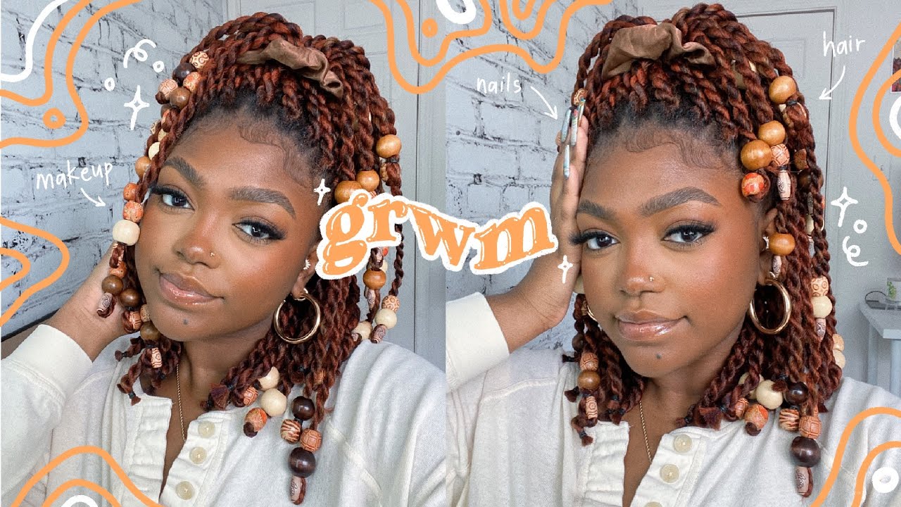 GRWM ✨ new hair, updated brow routine, press on nails