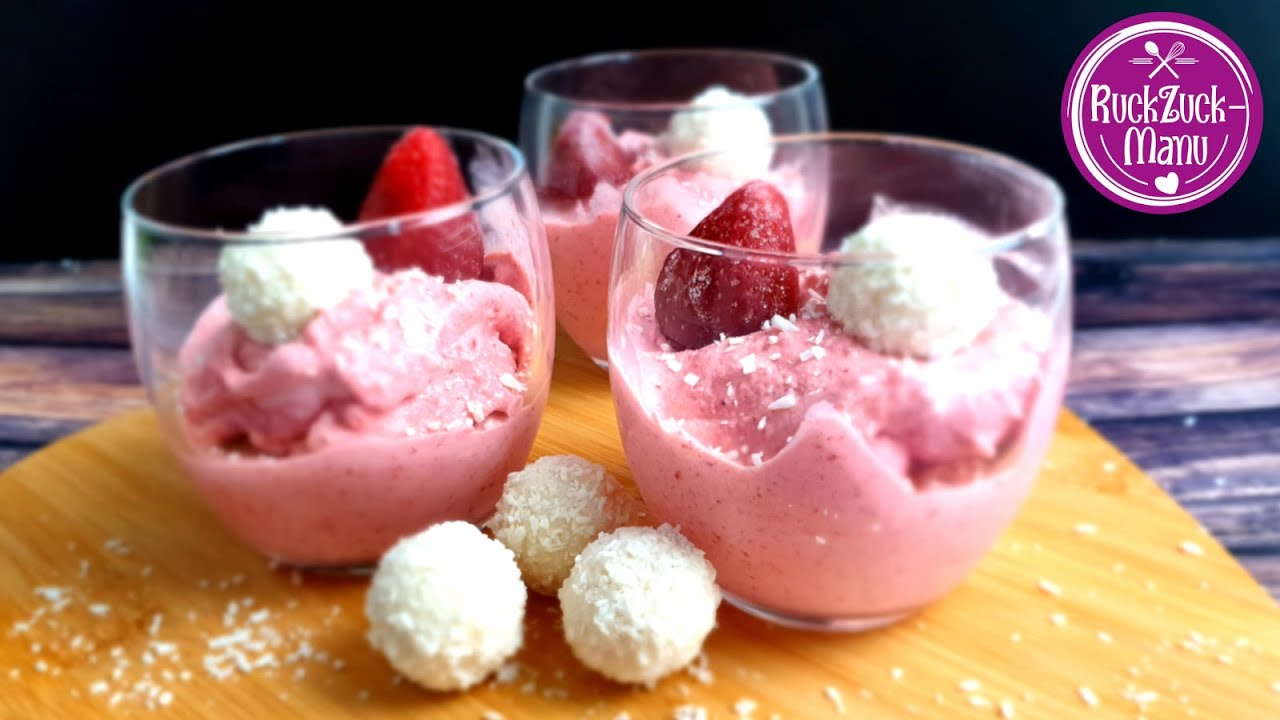 Erdbeer Raffaello Eis  Thermomix® TM5/TM6