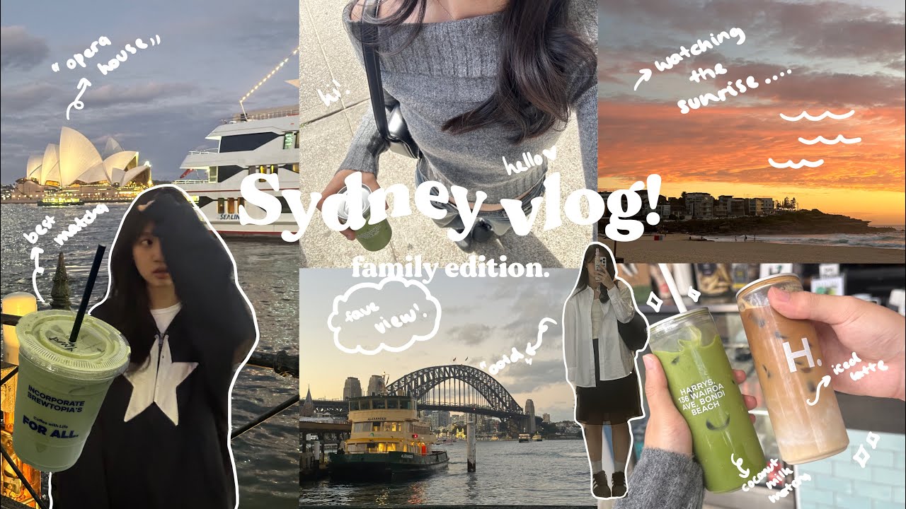 [travel vlog] Sydney trip: opera house, matcha hopping, sunrise🍵⛅️