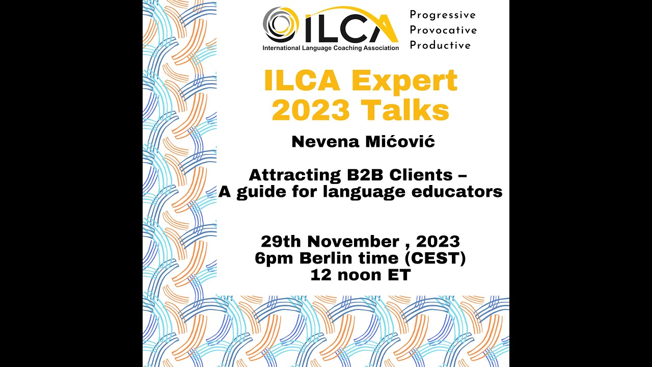 Expert Talks: Attracting B2B Clients - A guide for Language Educators with Nevena  Mićović