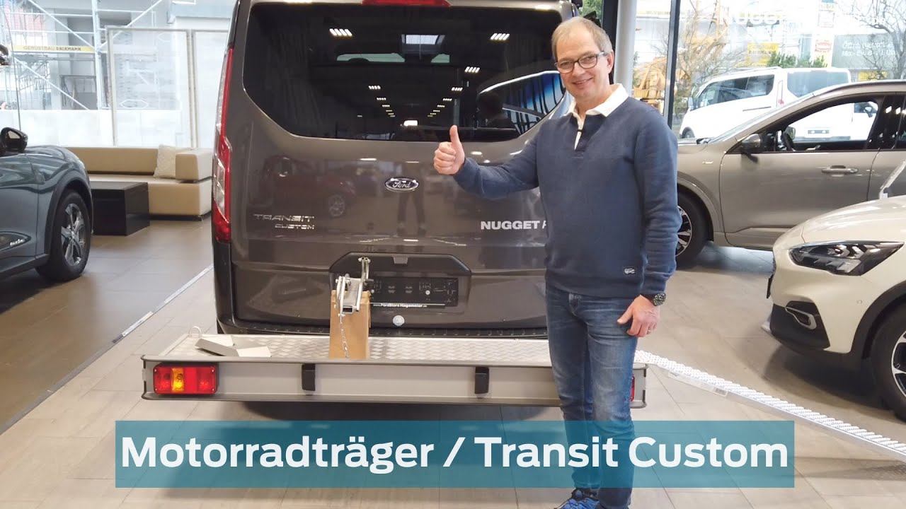 Ford Nugget Zubehör: Motorradträger mit 160 kg Traglast