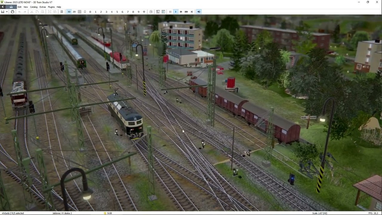 Vláčky - 3D modellbahn studio v 7.0 (modelové virtuální kolejiště - léto Liberec)