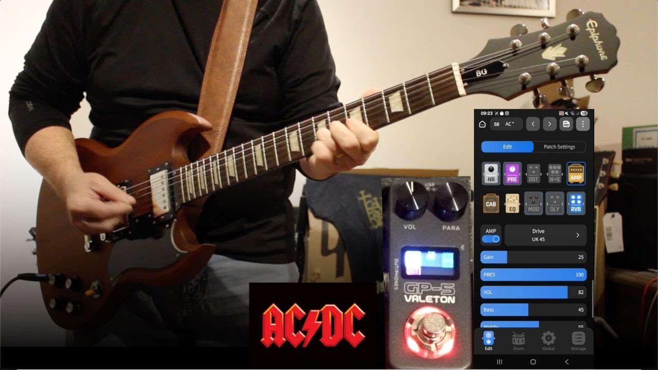 Звуки AC/DC на Valeton GP-5