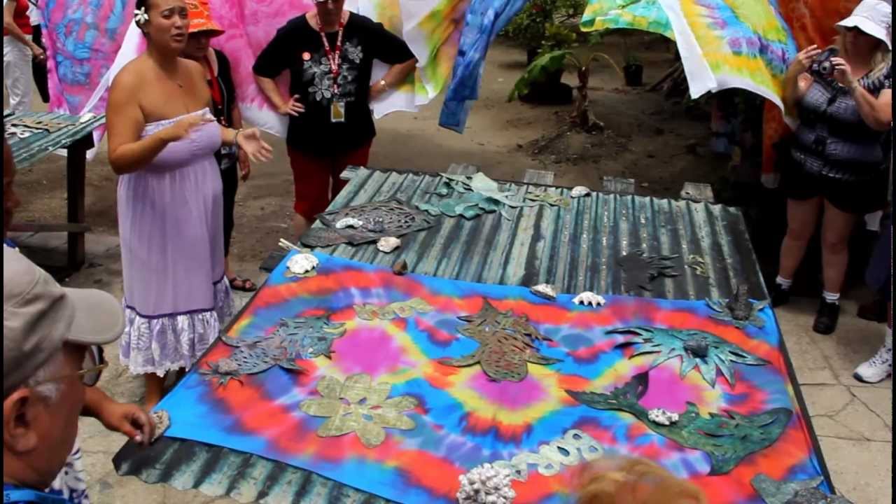 Spirit Transpacific 2012 - Bora Bora Cloth Dying Demonstration
