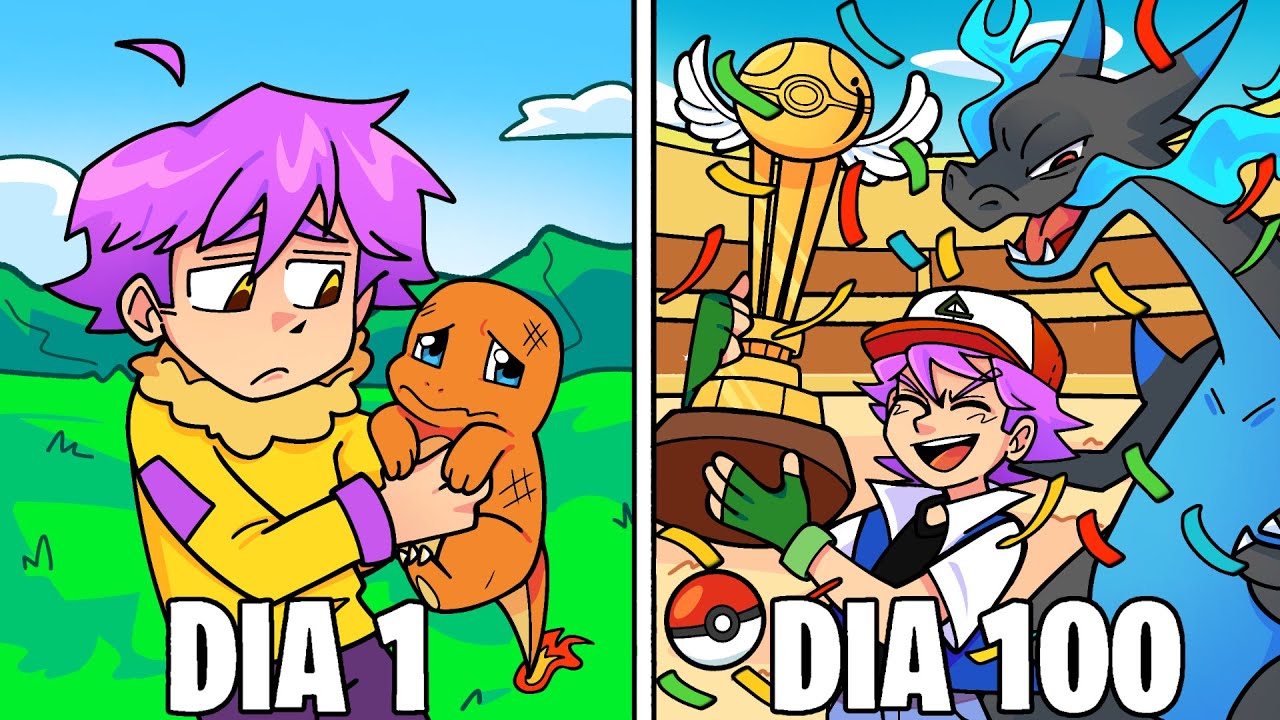SOBREVIVI 100 DIAS EM UM TORNEIO DE PIXELMON CLÁSSICO - O FILME