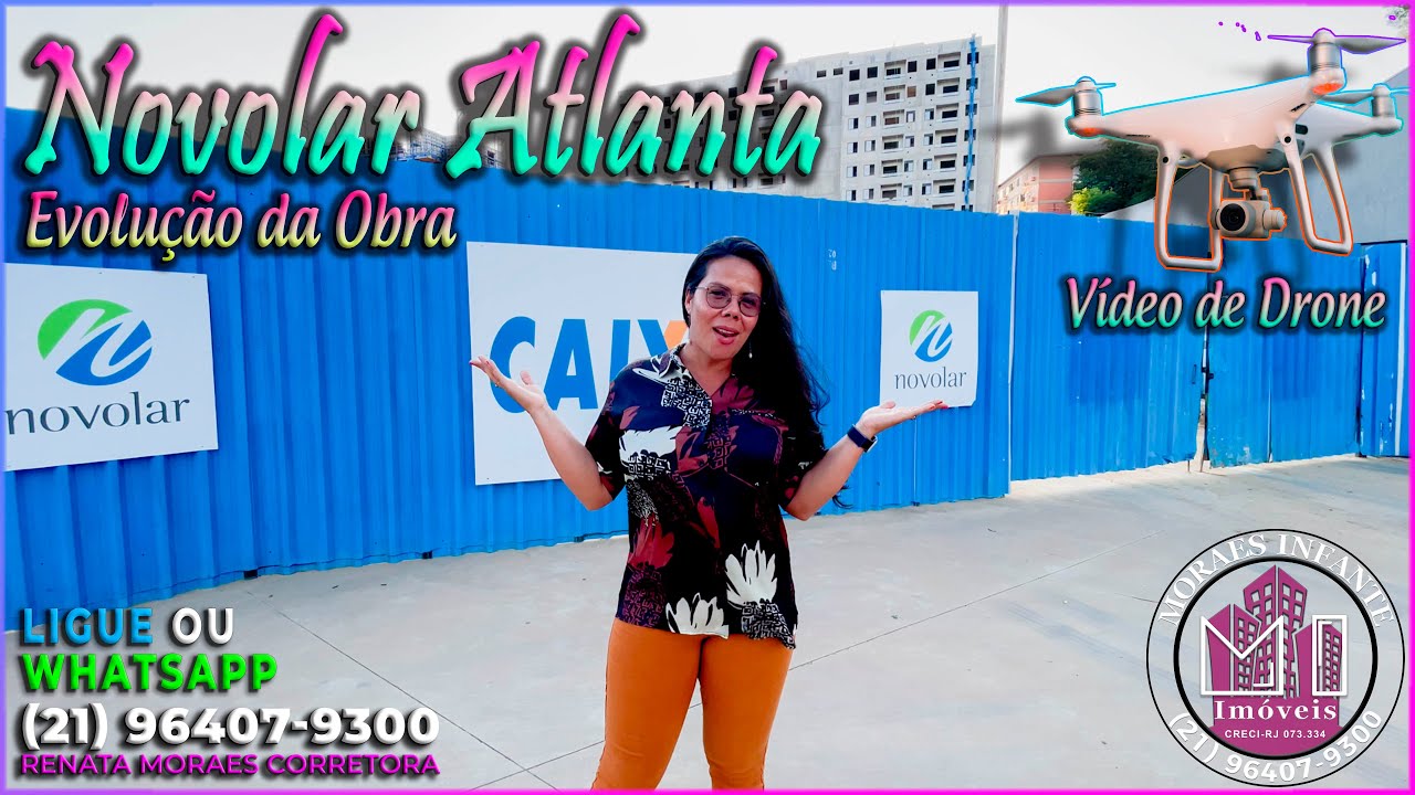 Novolar Atlanta - Últimas unidades - Evolução da obra - Vídeo de Drone - Com Carro compartilhado