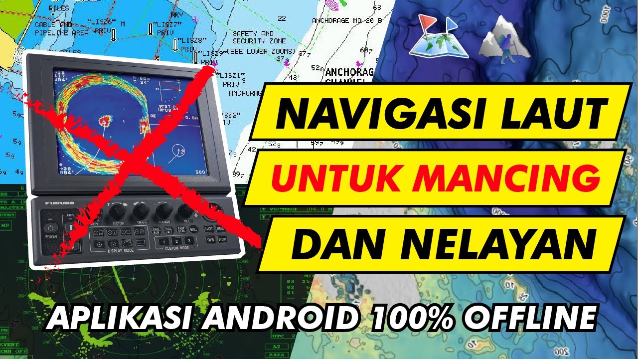Navigasi Laut untuk Pemancing & Nelayan 100% OFFLINE - Alpine Quest & All In One Offline Maps