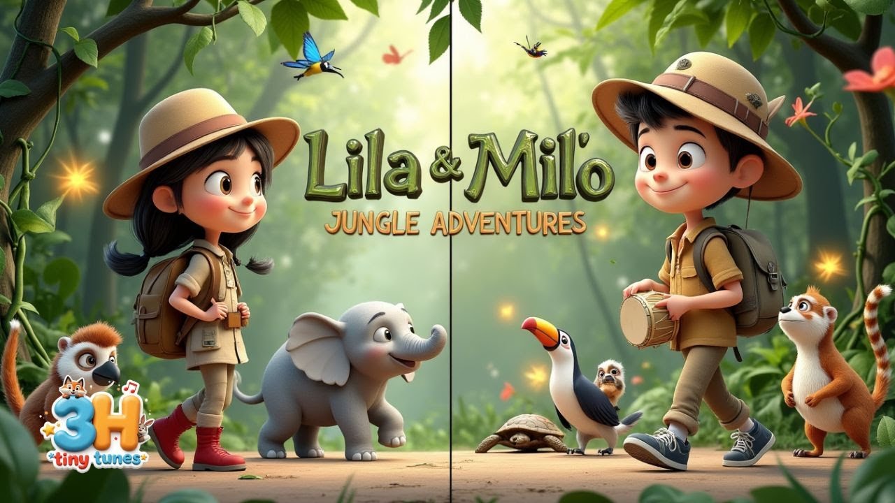 Lila & Milo’s Jungle Adventures 🌿 | Animal Songs for Kids | 3H TINY TUNES