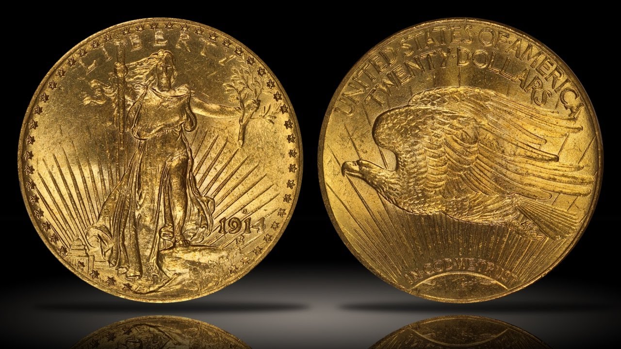 1914-S $20 St. Gaudens Gold Double Eagle PCGS MS65 Better Date Gem Uncirculated