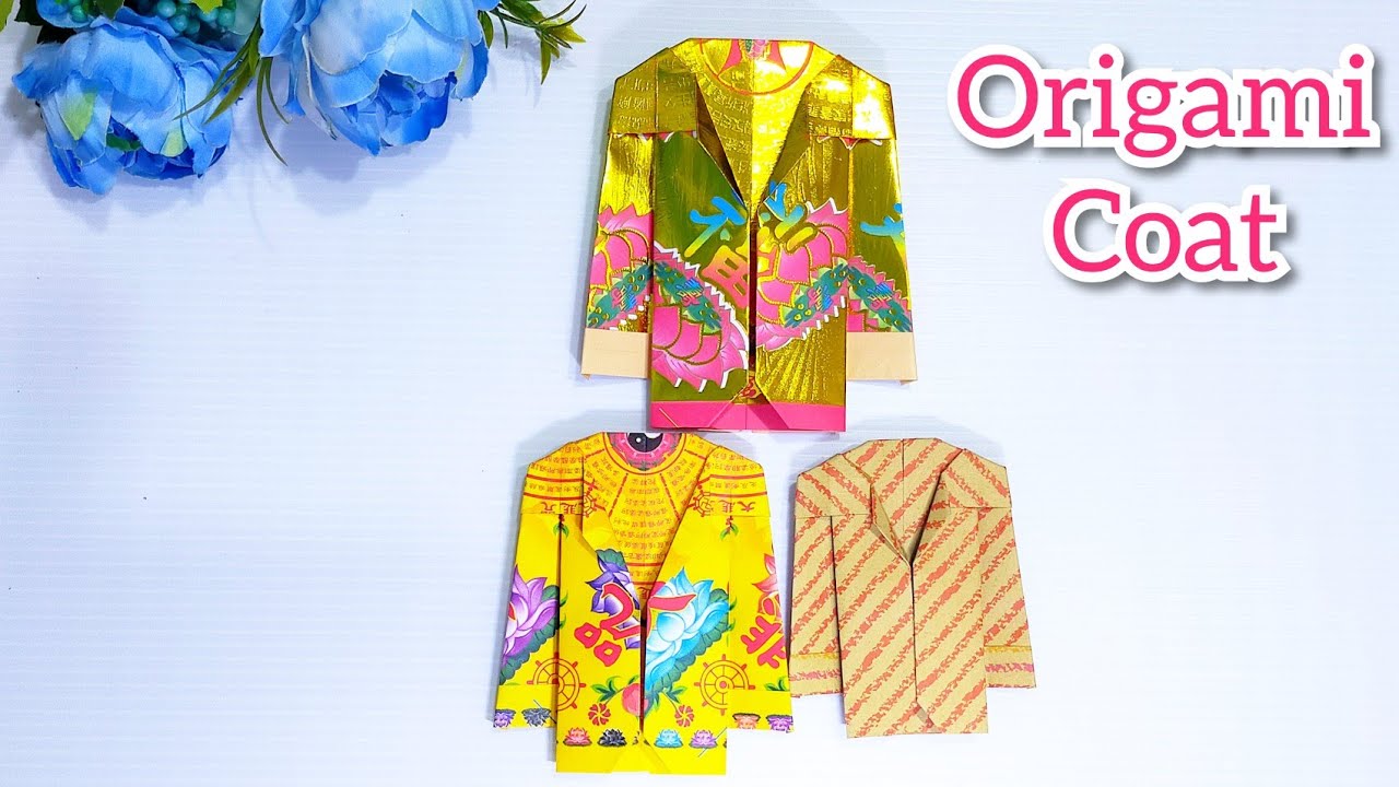 摺外套Origami Clothes 有詳細解說/折外套/敬神摺紙/折り紙/종이 접기/Quần áo Origami/Одежда для оригами/เสื้อผ้าพับ[摺紙教學#62