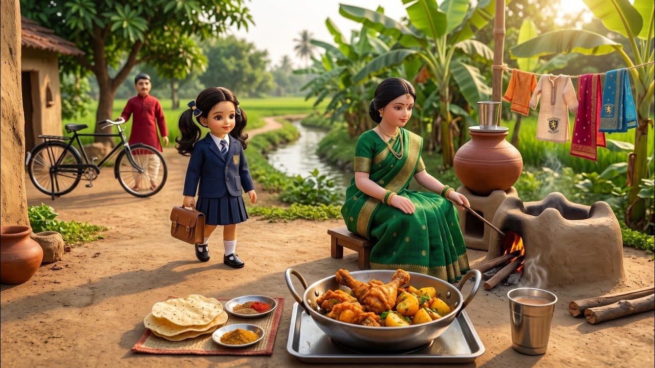 A Peaceful Day in a 1990s Indian Village 🌾 | Nostalgic Miniature Family Life