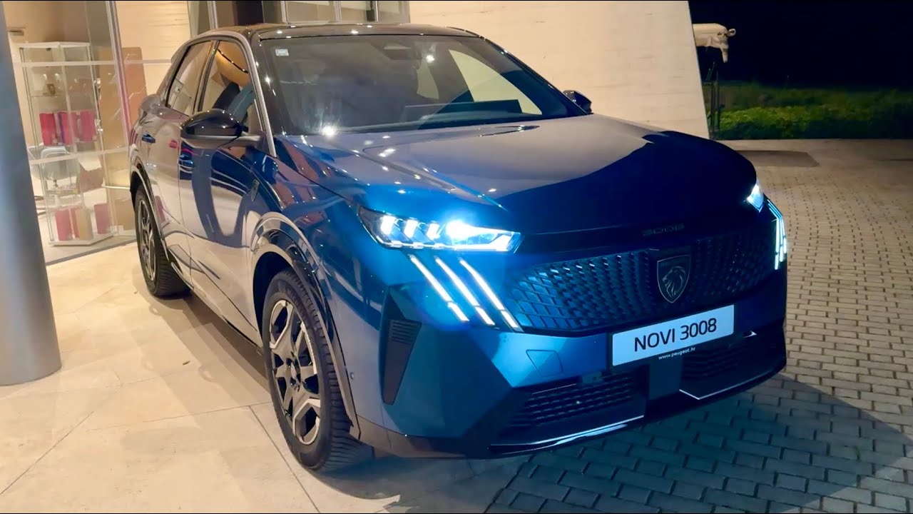 New PEUGEOT 3008 GT 2024 at night - IMPRESSIVE PIXEL LED lights, WELCOME lights & AMBIENT LIGHTS