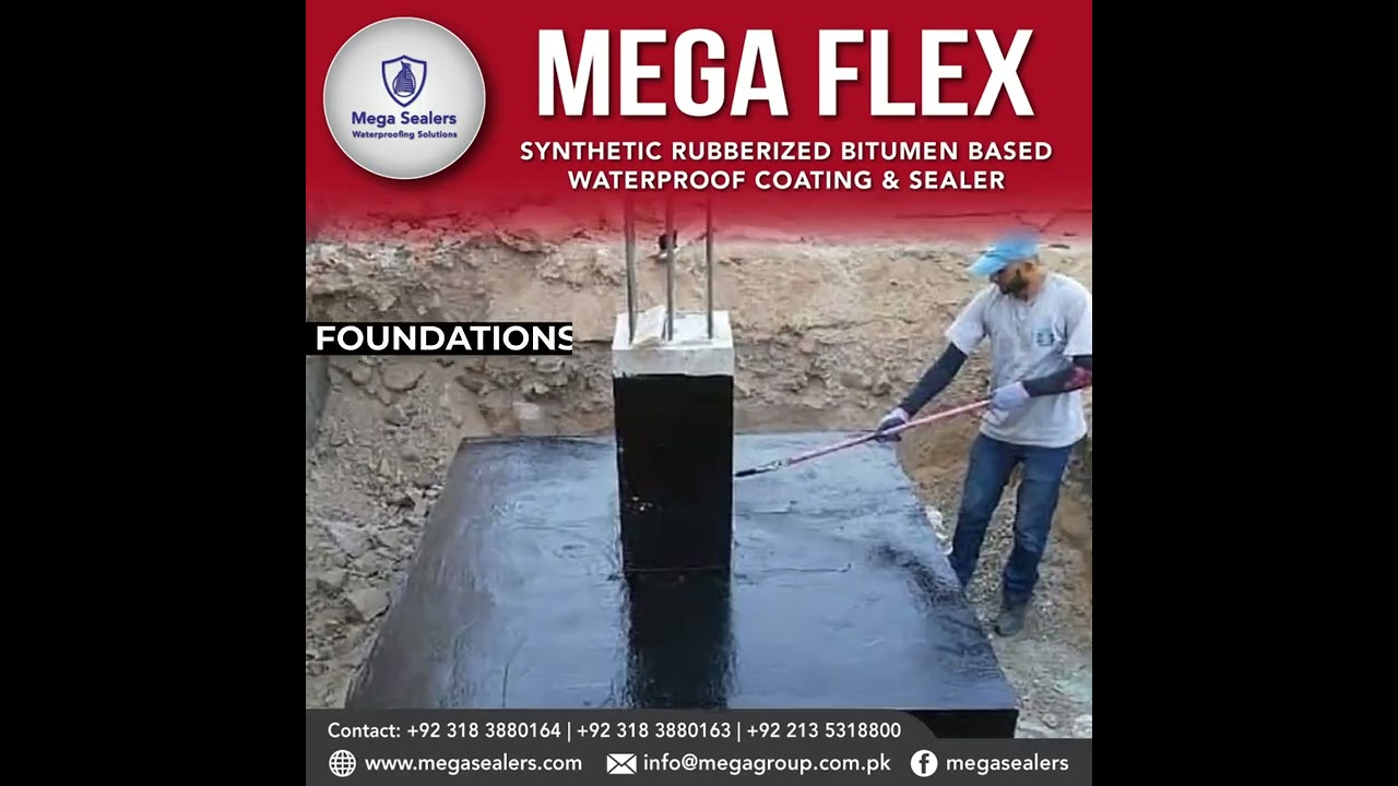 MEGA FLEX | Synthetic Rubberized Bitumen Based Waterproof Coating & Sealer | MEGA SEALERS
