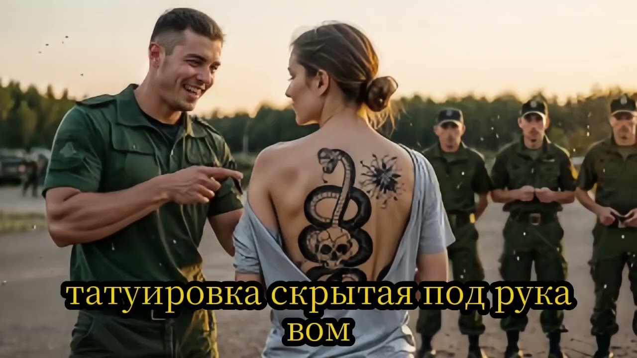 Смех оборвался, когда командир увидел её тату — и побледнел до бела!