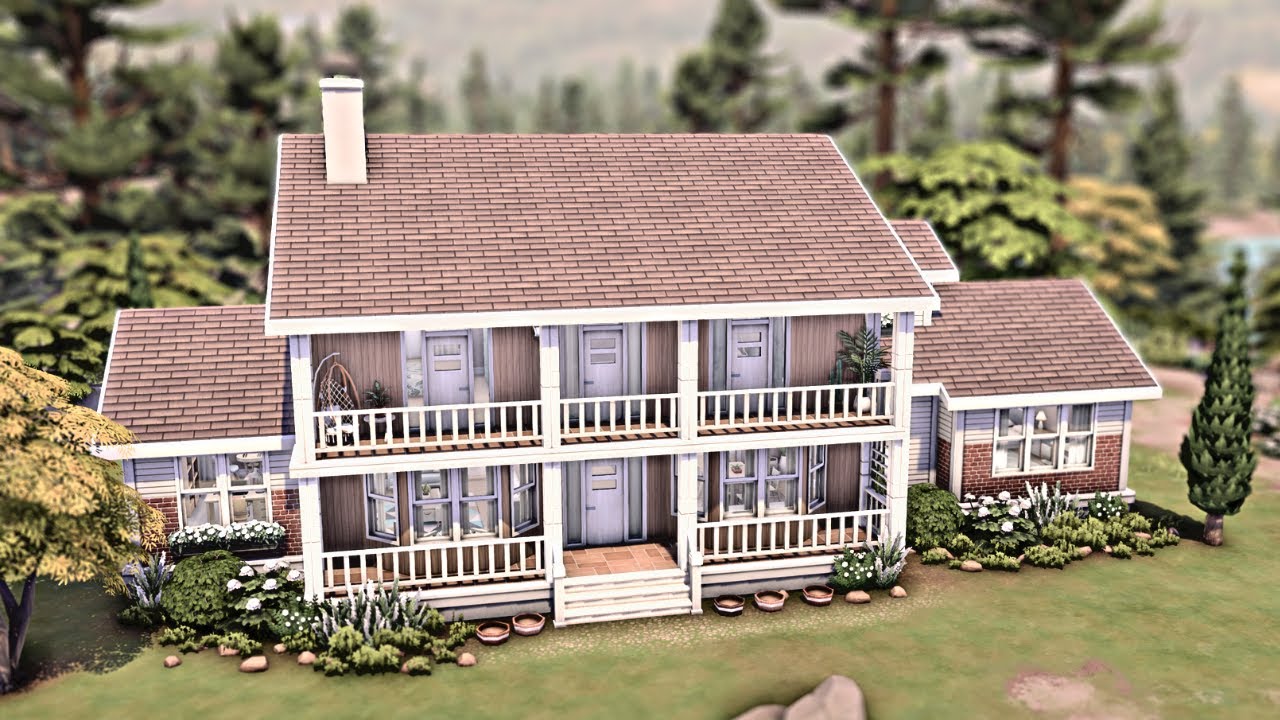 HILLSIDE FAMILY HOUSE 🏡 Base Game & High School Years | The Sims 4 Speed Build | No CC