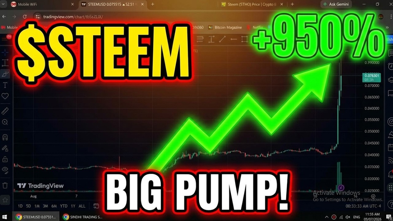 $STEEM BIG PUMP 🔥 STEEM #steem #binance #crypto