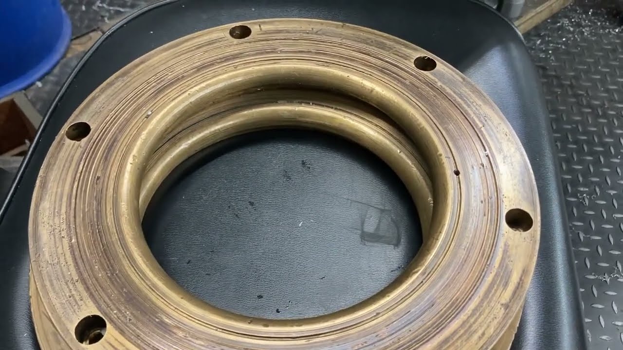 Turning 16" Face-Plate Fixture for Bronze Thrust Bearing Plate Repair