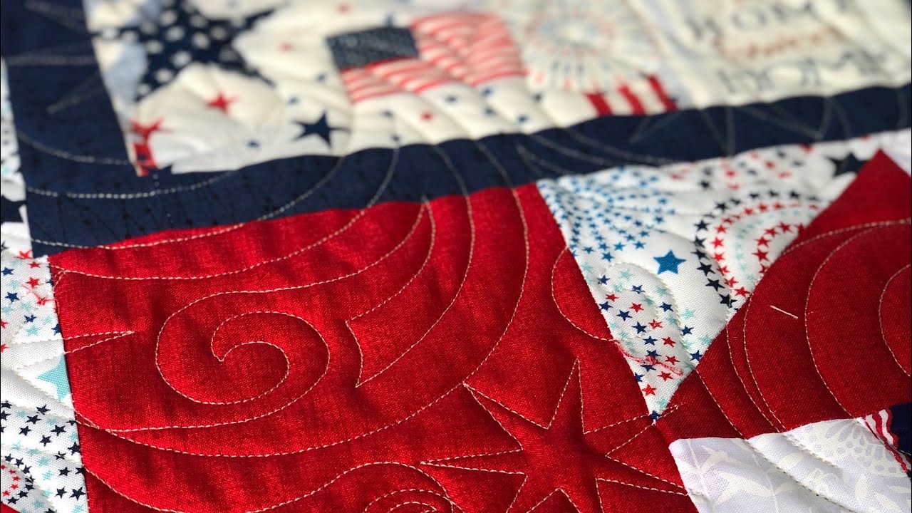 Pressed Flowers Quilt Along, Patriotic Quilt, and Grandparents’ Panel Quilt