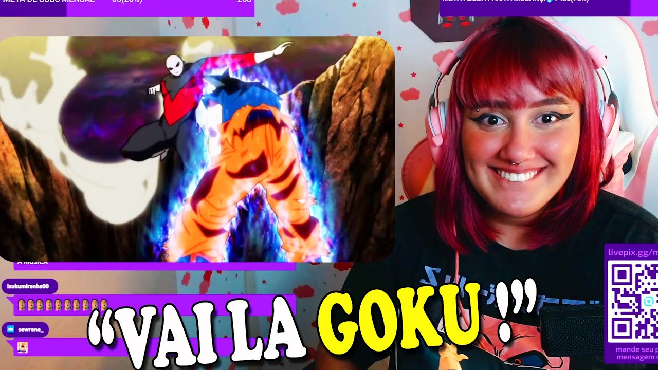 MAGNERA REAGINDO GOKU INSTINTO SUPERIOR VS JIREN pela primeira vez